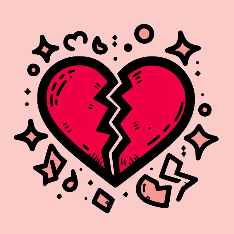 broken and sad heart