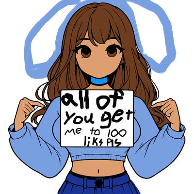girl holding a blank sign in a long sleeve crop top