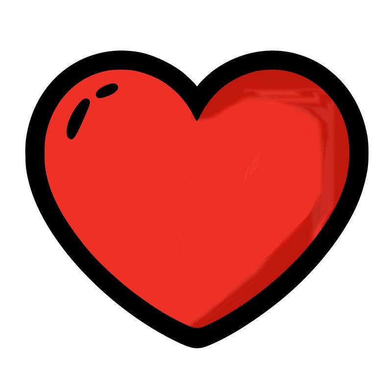 a blank heart