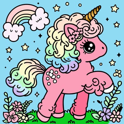 pink fluffy unicorn