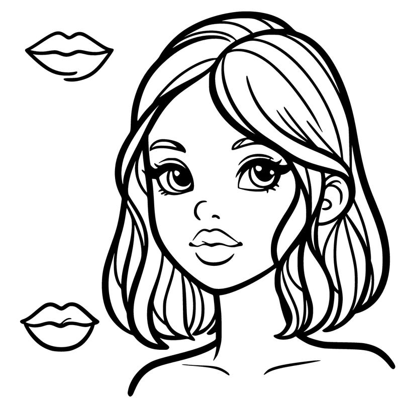 girl with lips