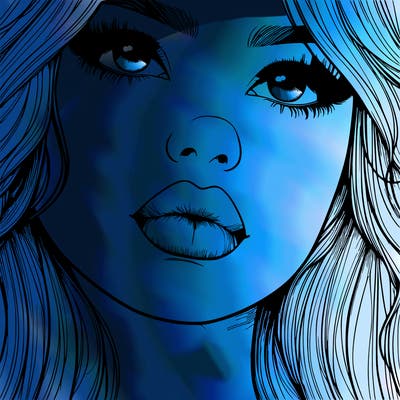 really realistic girl with lips