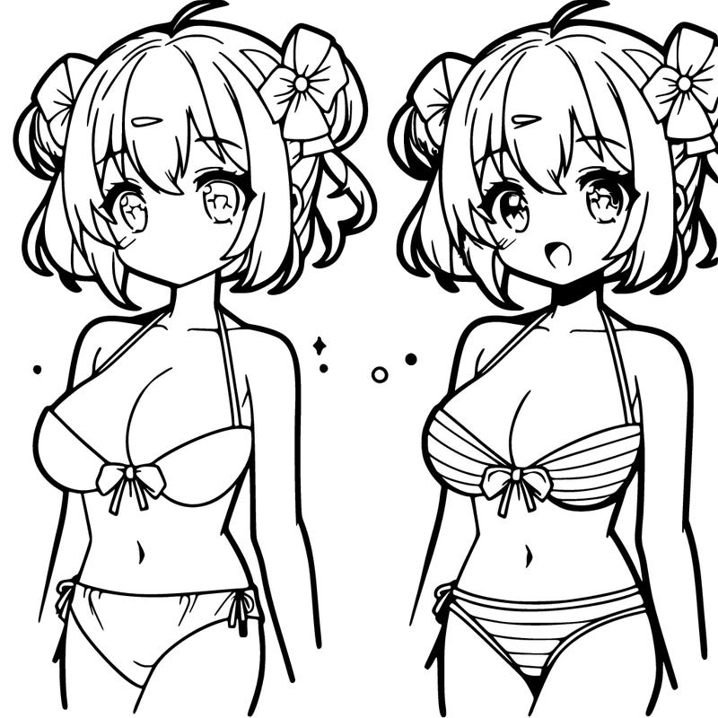 anime girl in swimsuit