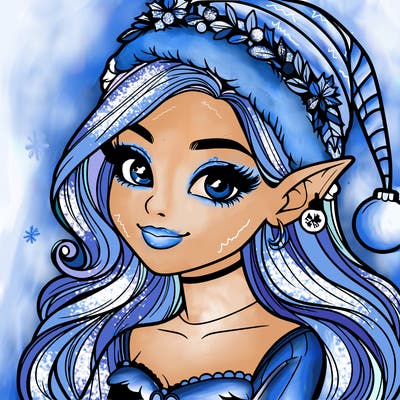 christmas girl elf realistic