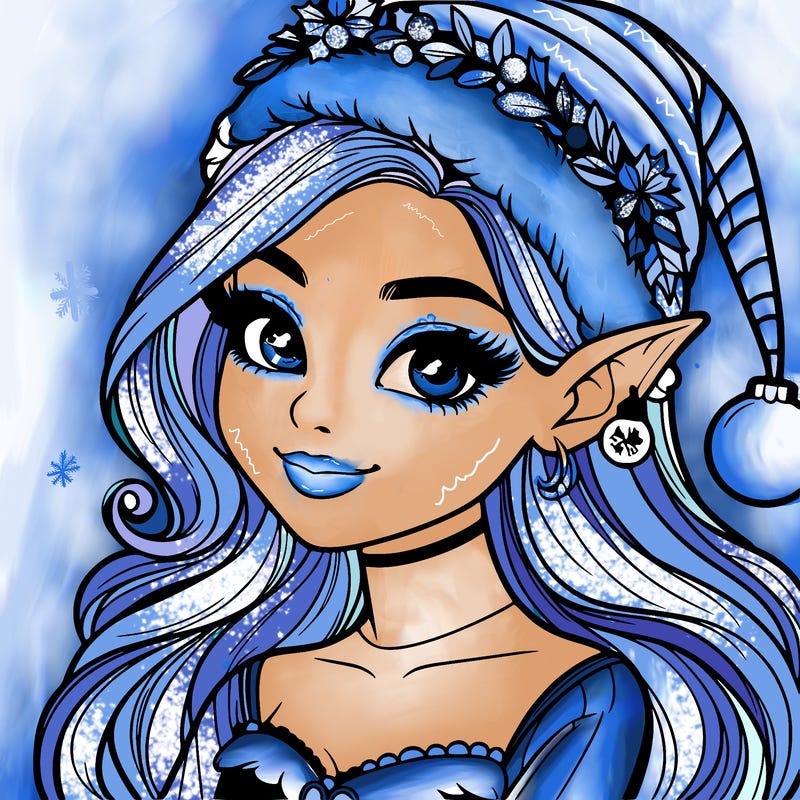 christmas girl elf realistic