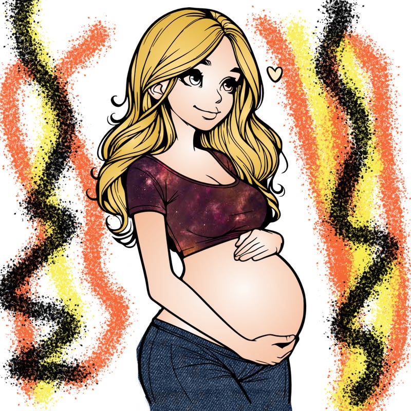 realistic pregnant girl