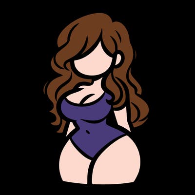 curvy woman with hair