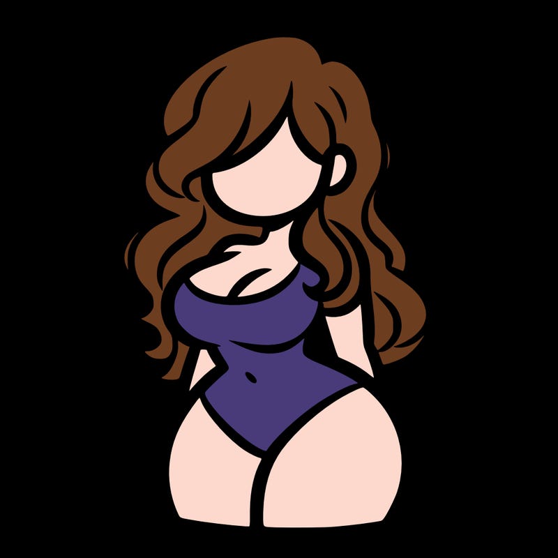 curvy woman with hair