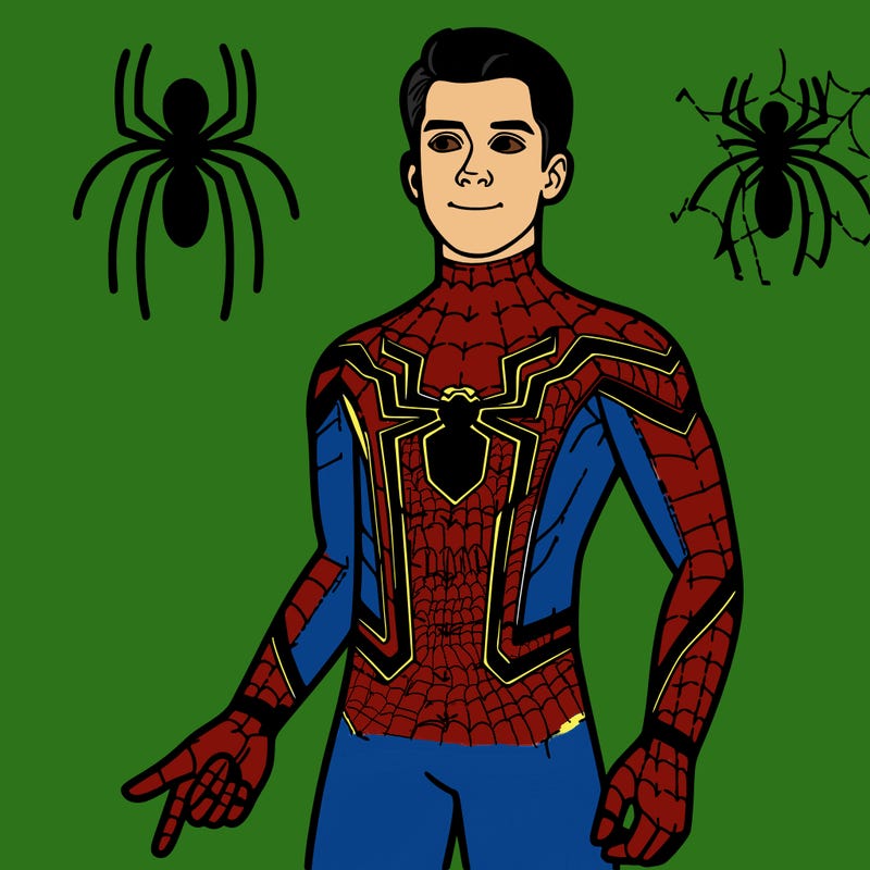 a man in a spider suit