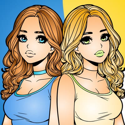 realistic twin sisters