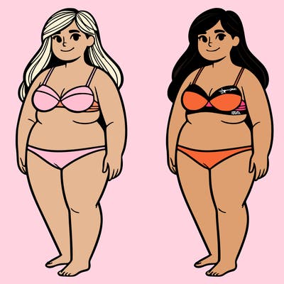 fat girl in bikini