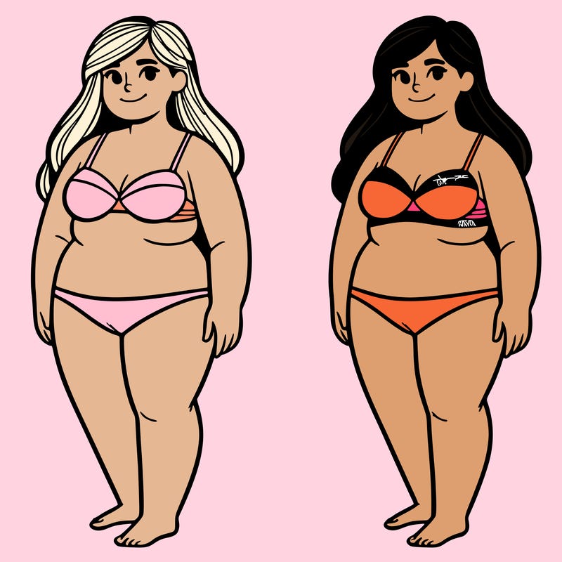 fat girl in bikini