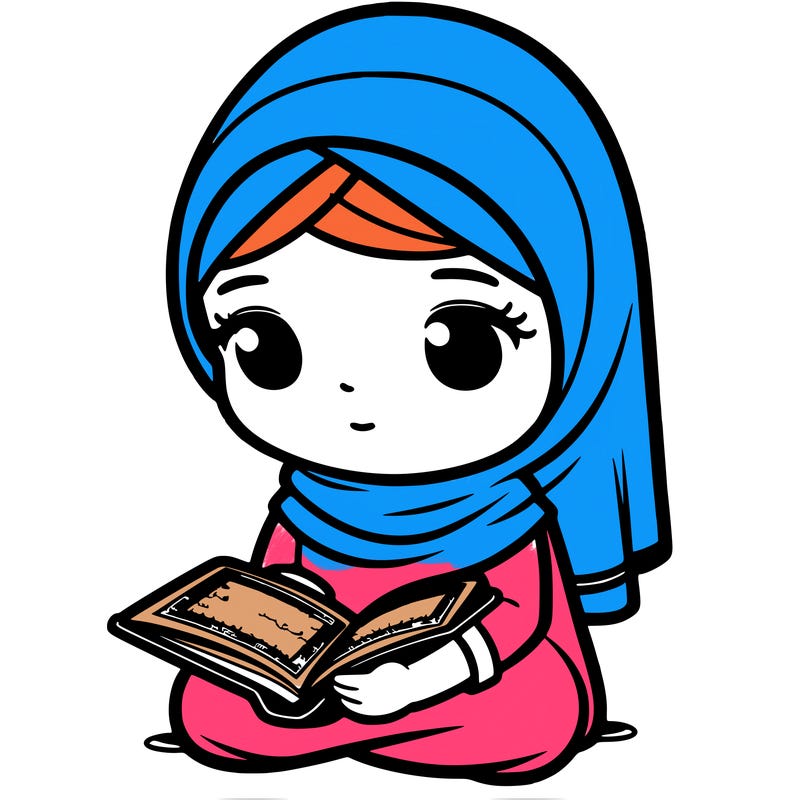 a girl reading the holy quran