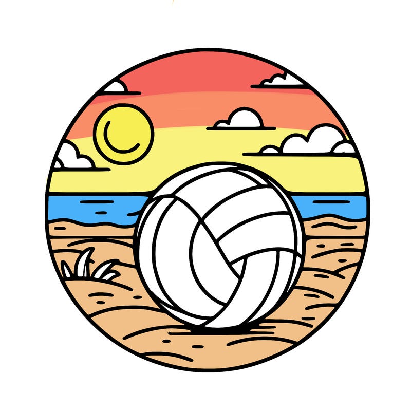 volleyball on a beach