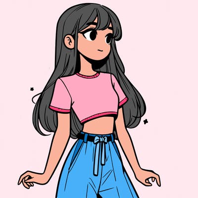 girl in a cute crop top