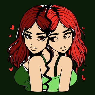 realistic girl split