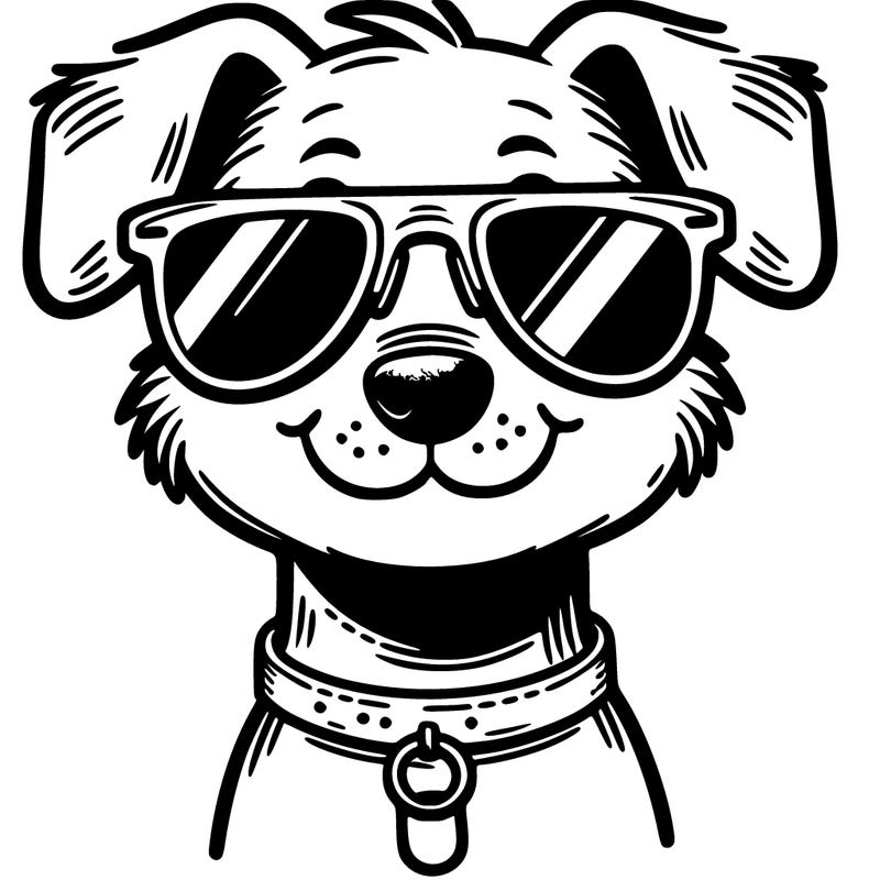 a dog wirh sunglasses