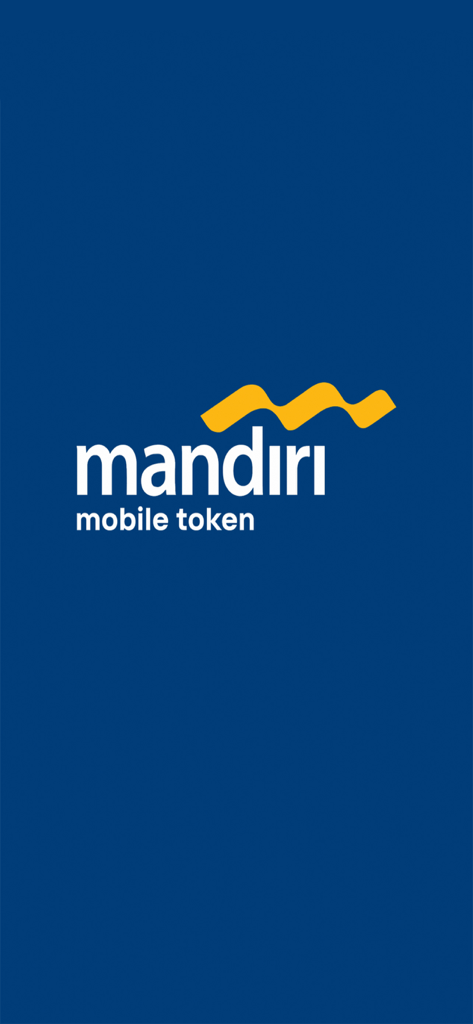 Mandiri Mobile Token splash screen with bank logo