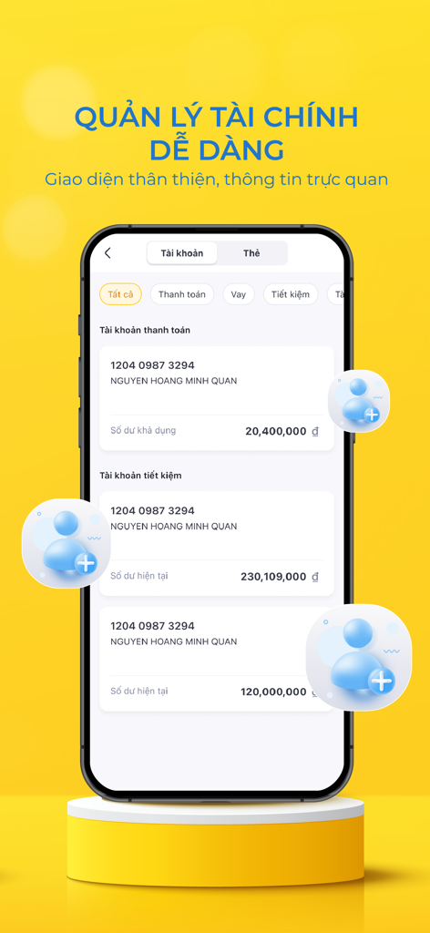 PVConnect - PVConnect digital banking app screen showing easy financial management of payment and savings accounts.