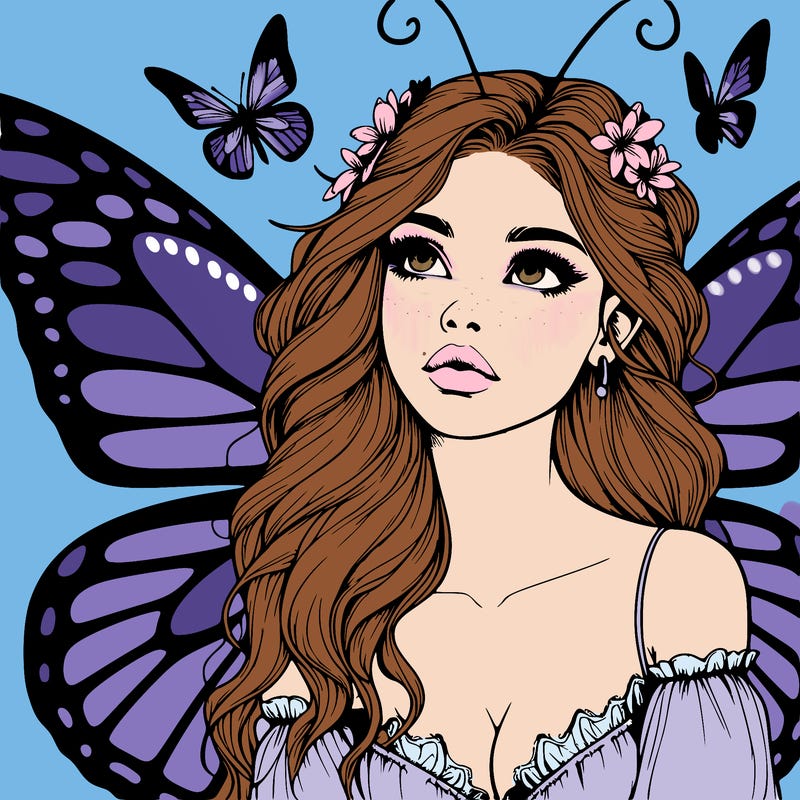 butterfly fairy realistic girl