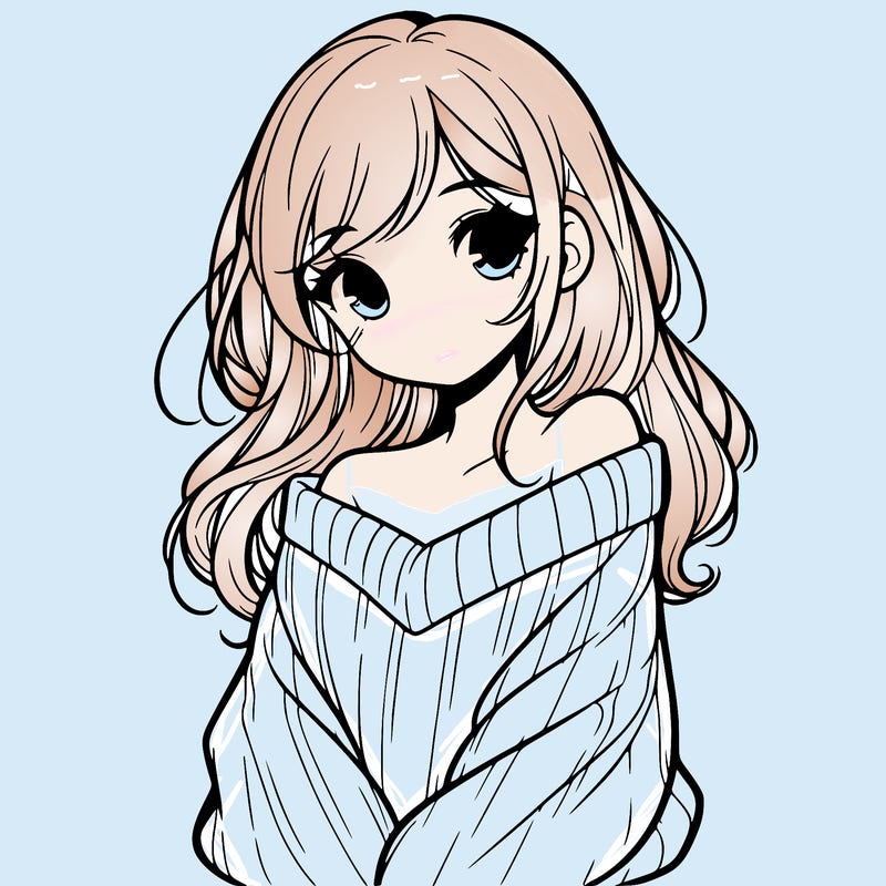 shy pretty girl wearing a sweater that is falling off one shoulder portrait