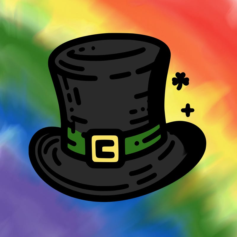 st patrick hat with thin lines