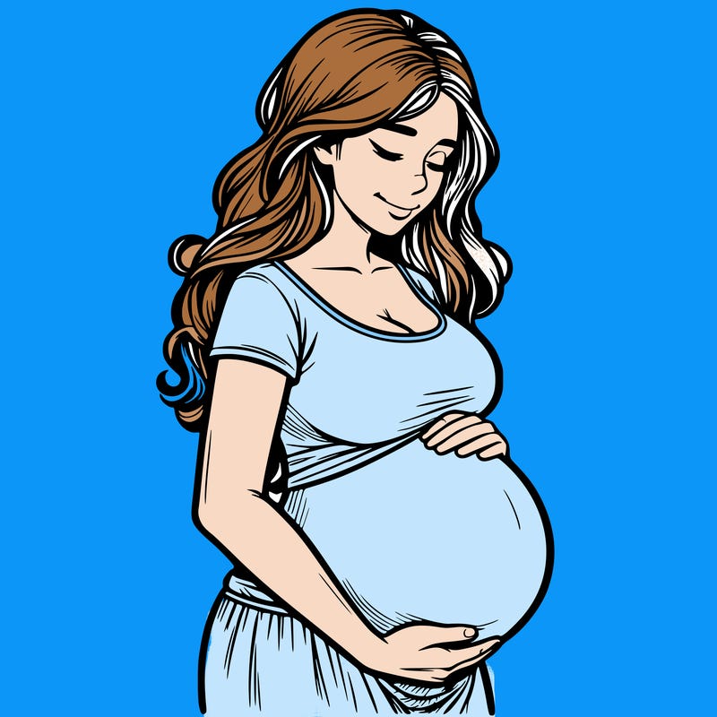 woman heavily pregnant realistic