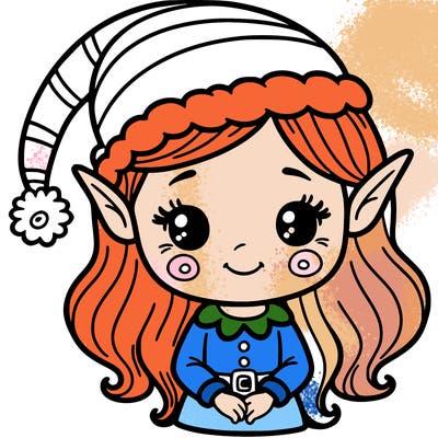 christmas elf girl