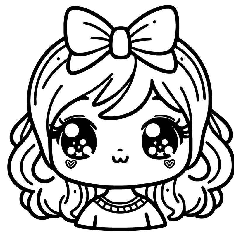 cute girl with adorable face