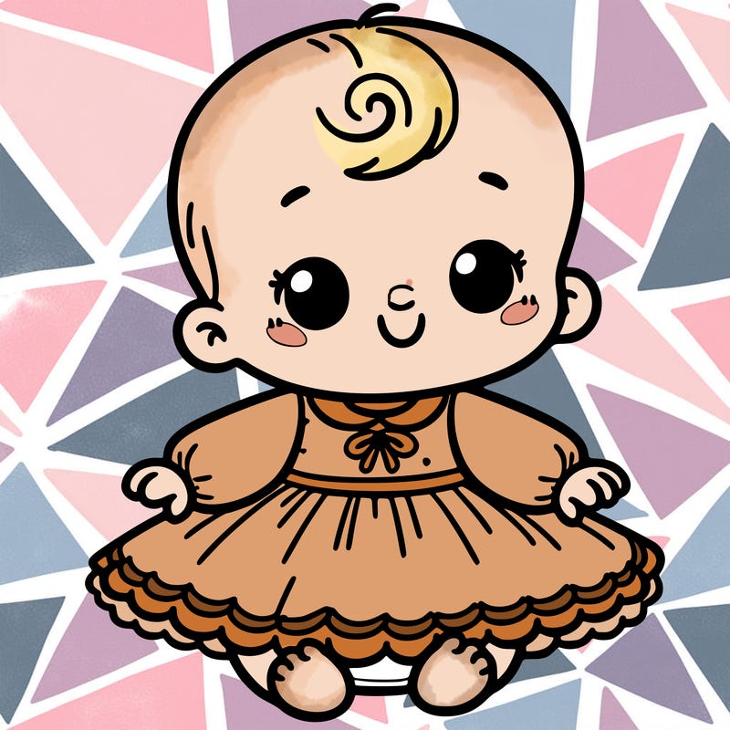 baby in a dress