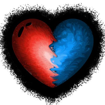 a blank heart