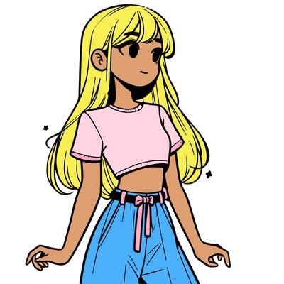 girl in a cute crop top