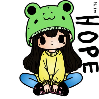 a girl wearing a frog hat and some frog socks