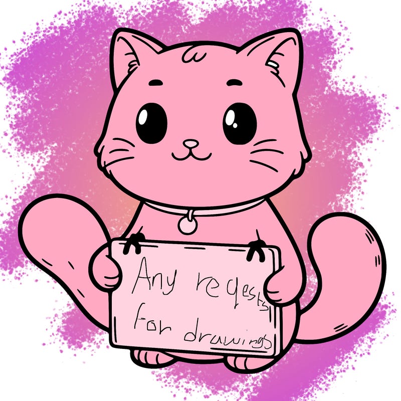 cat holding sign