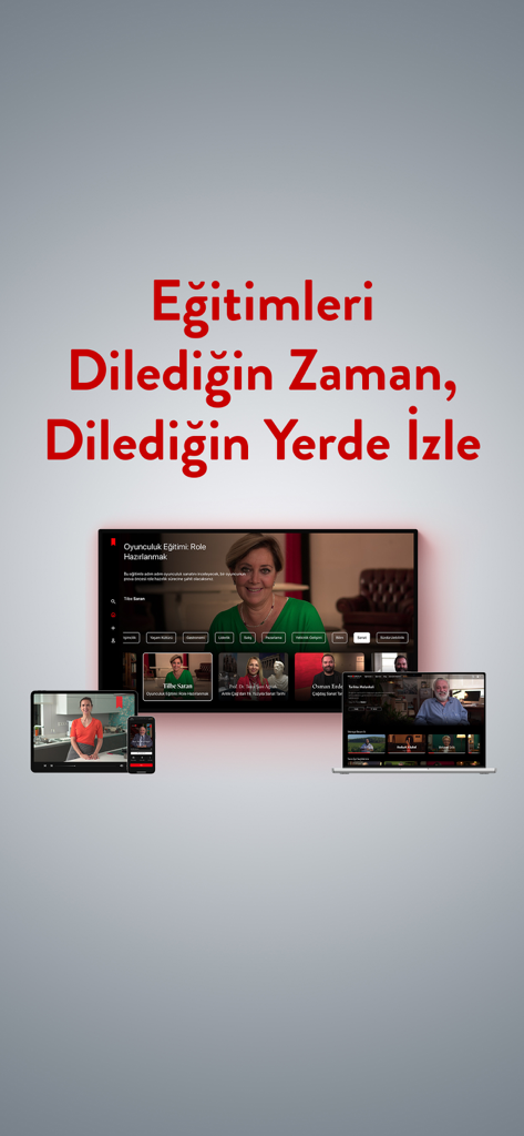 Neo Skola | En İyilerin Okulu - Neo Skola online courses displayed on a TV, laptop, tablet, and smartphone.
