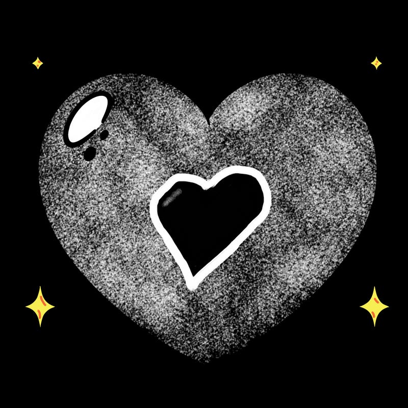 a blank heart