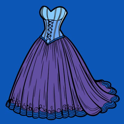 wedding dress-corset and a long and flowy skirt