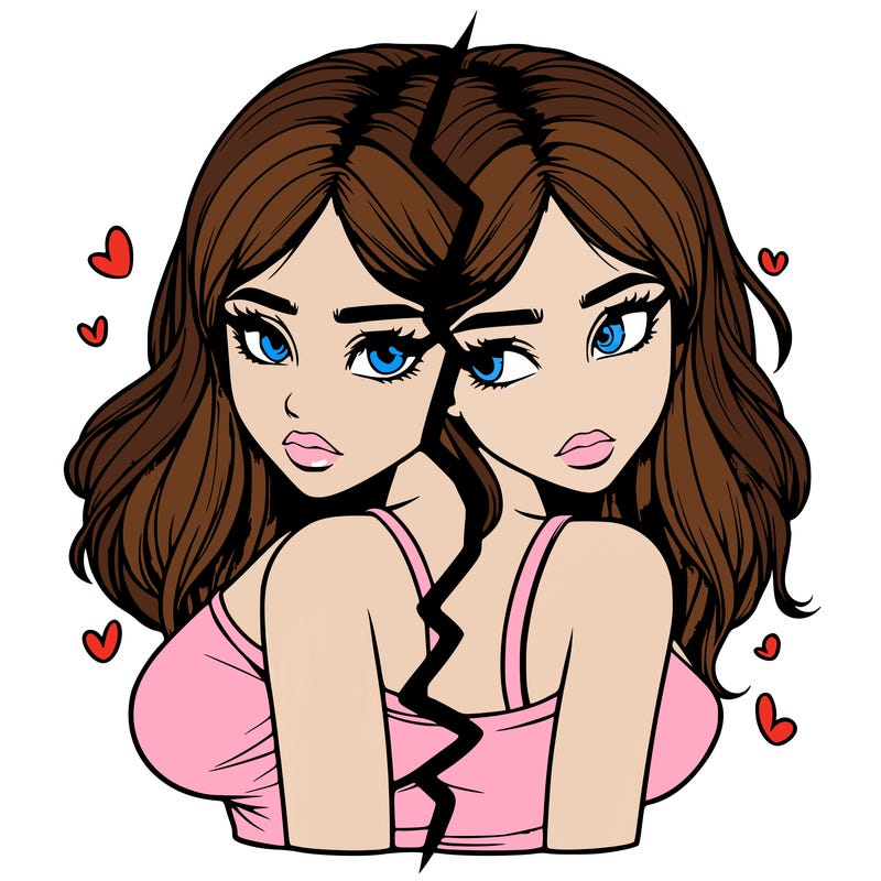 realistic girl split