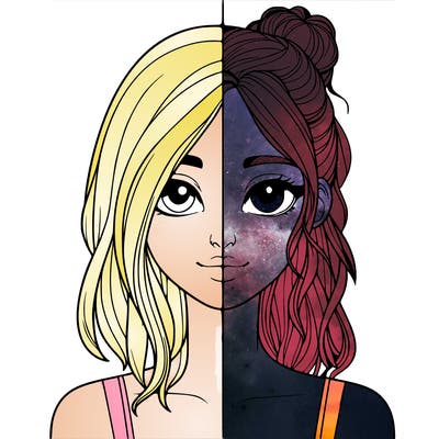 realistic girl split