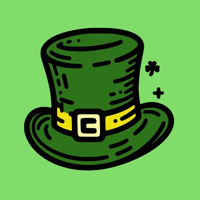 st patrick hat with thin lines