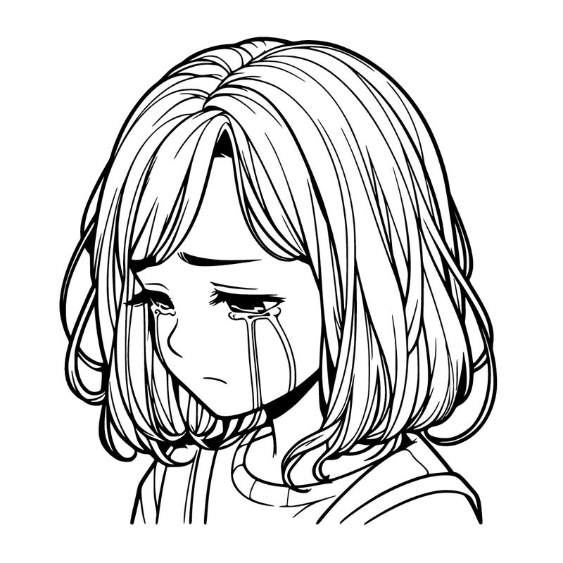 realistic girl crying