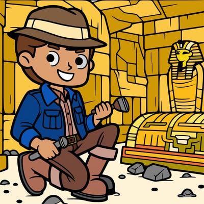 lara croft discovering an egyptian tomb