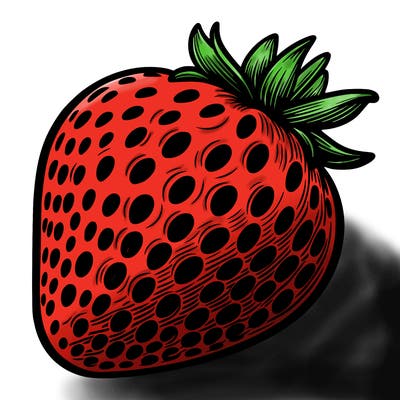 realistic strawberry