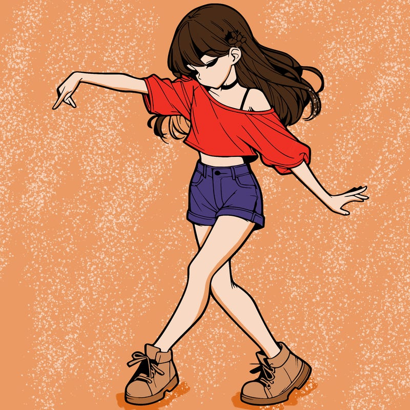 realistic girl danceing