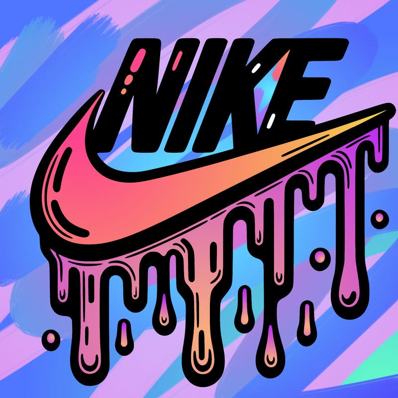 dripping nike logo