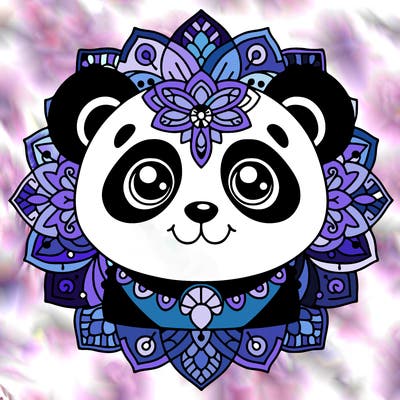 panda bear mandala