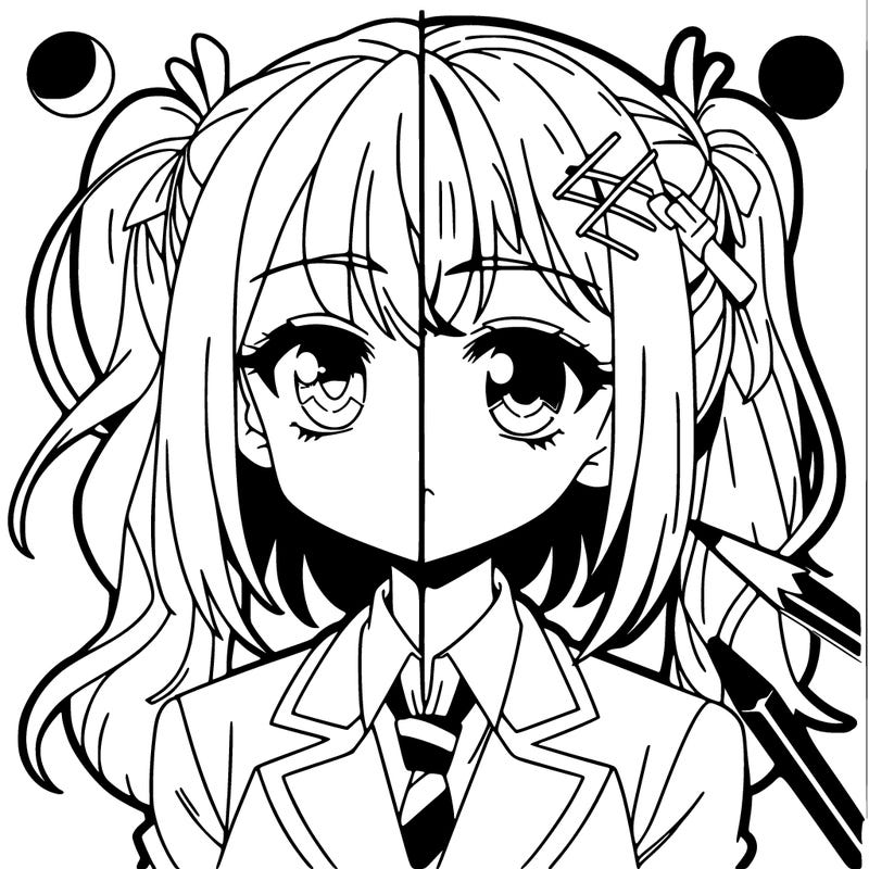 manga character girl split 4