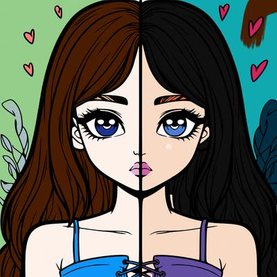 realistic girl split