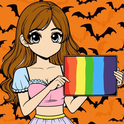 realistic pretty girl holding blank sign