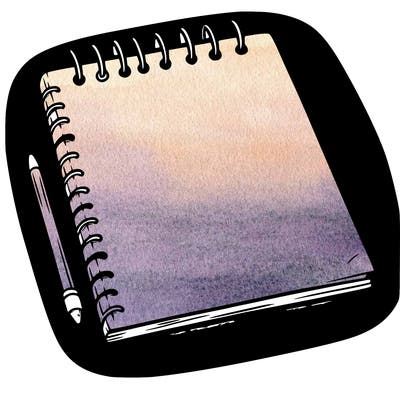 a blank sketch pad